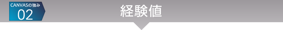 CANVASの強み02：経験値